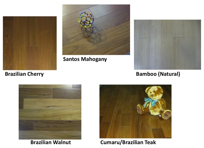 Exotic hardwood flooring products