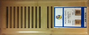 Bamboo Vent Cover - natural finish