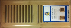 Bamboo Natural Finish Vent Cover - front view