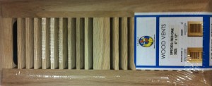 Red Oak vent covers insert